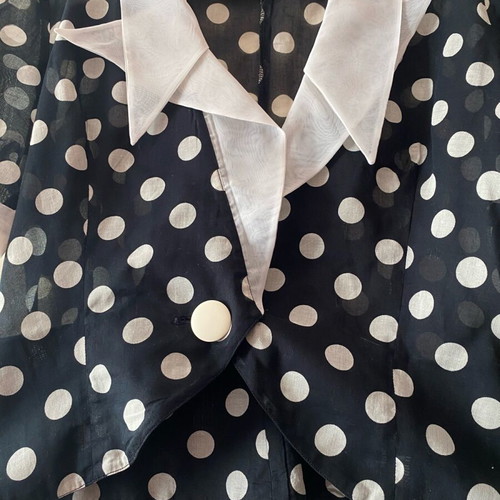 Short jacket with large polka dots, like new, XXL