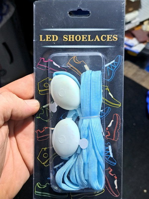Led shoelaces blue new