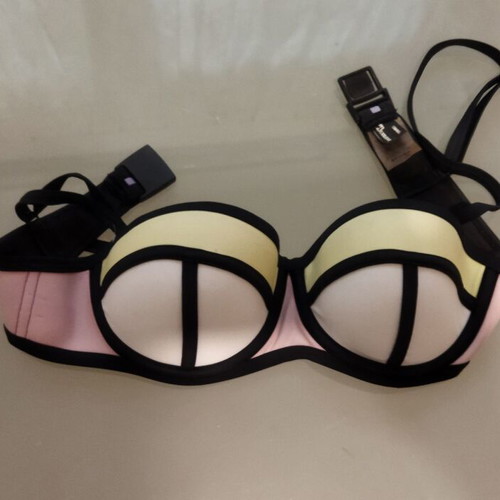 Top swimwear used, size S, pink and black