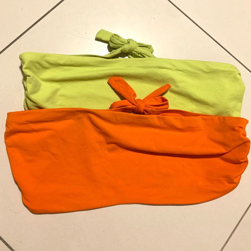 Yamamay set of two used bustiers yellow and orange size M