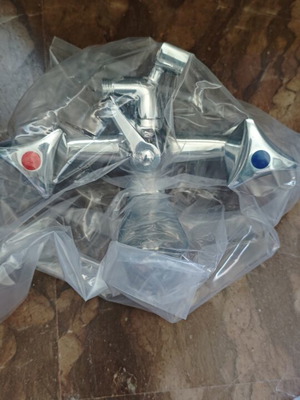 Bathroom faucet chrome with two handles, new, brass quality