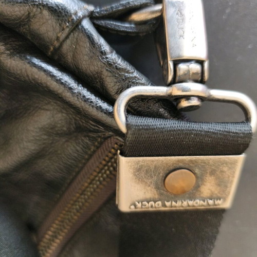 Mandarina Duck leather crossbody bag black like new