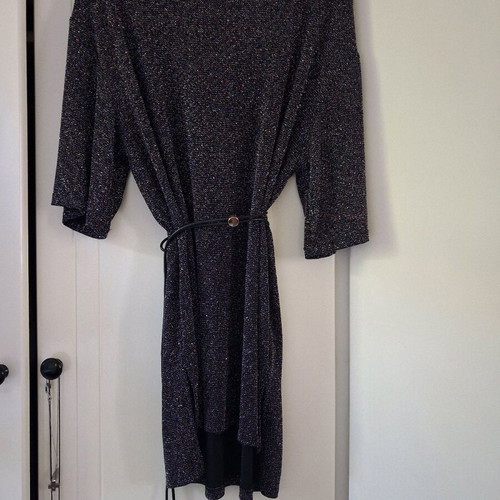 Pull & Bear Metallic Mini Dress Like New, Colorful Lurex