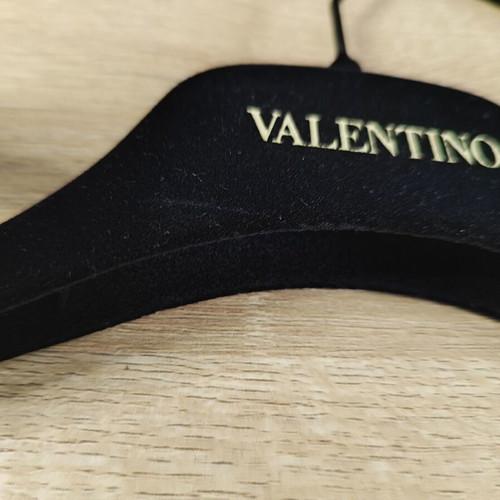 Valentino Clothes Hangers used, set of 9, black velvet
