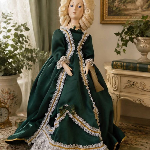 Franklin Heirloom Dolls porcelain doll, 50 cm, vintage