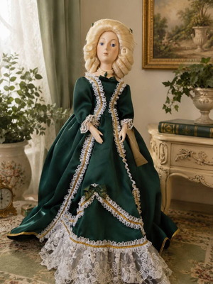 Franklin Heirloom Dolls porcelain doll, 50 cm, vintage