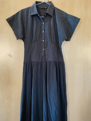 Zara cotton polo dress like new, large medium, gray