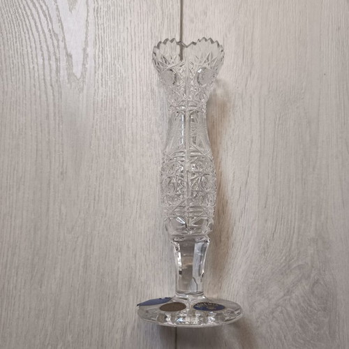 Bohemia Crystal authentic hand-cut tall crystal vase solifleur