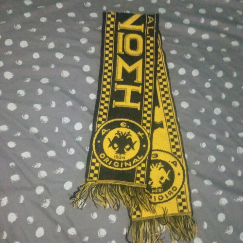 Vintage AEK Enosi collectible scarf used