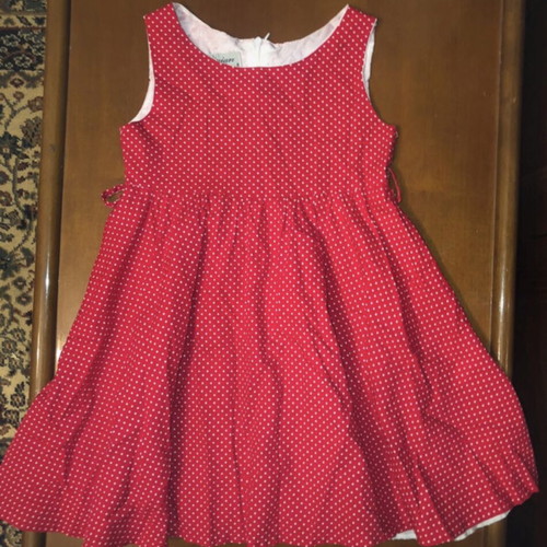 Vivian red polka dot dress for girls 6 years