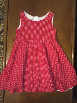 Vivian red polka dot dress for girls 6 years