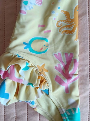 Marks and Spencer one-piece swimsuit like new, yellow, 2-3 years