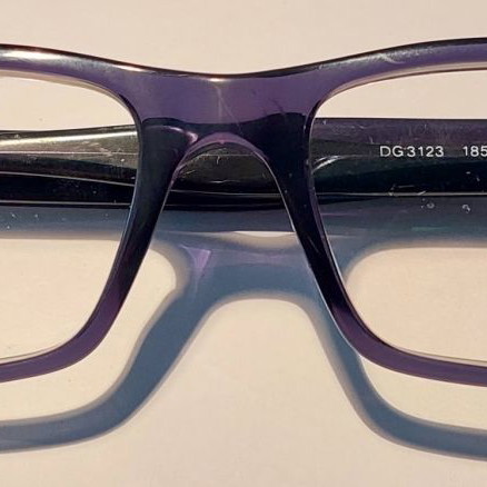 Dolce & Gabbana eyeglasses used, blue acetate unisex