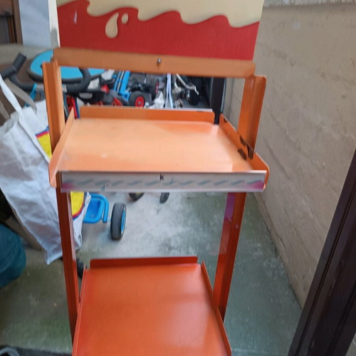 Metal Kinder display shelf used