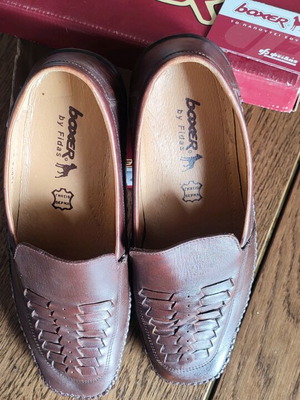 Boxer shoes brown moccasins like new, size 41
