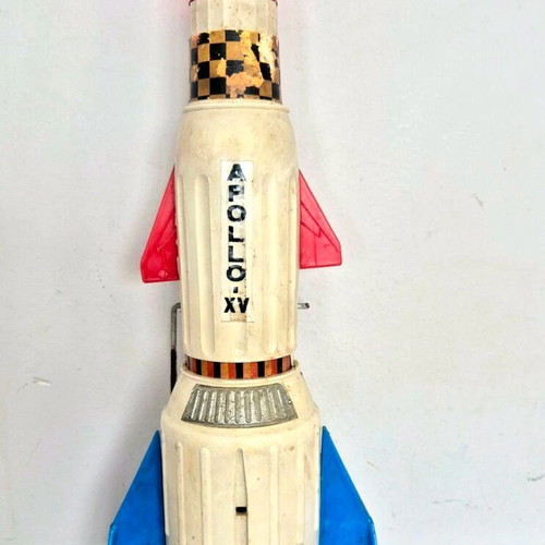 Lyra Apollon XV Greek Rocket toy used, 1970s collectible