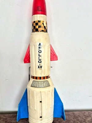 Lyra Apollon XV Greek Rocket toy used, 1970s collectible