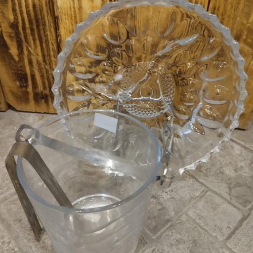 Set of glasses with ice bucket and nut bowl new, 5 kilowatt