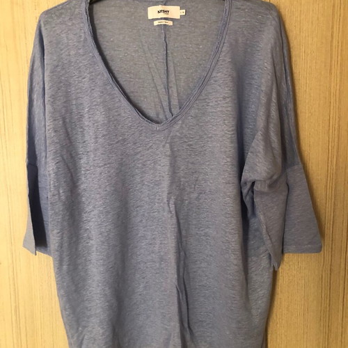 Natchy cotton shirt used, size L/XL, light blue, 3/4 sleeve