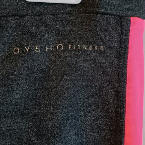 Oysho Fitness Leggings used, below knee length, black pink