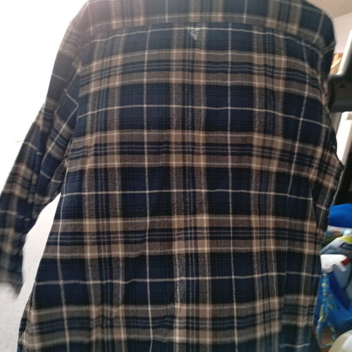 Winter shirt size L, excellent condition, blue and brown