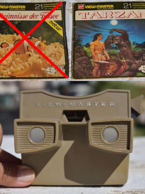 Viewmaster 3D used with Tarzan discs vintage 60s-70s