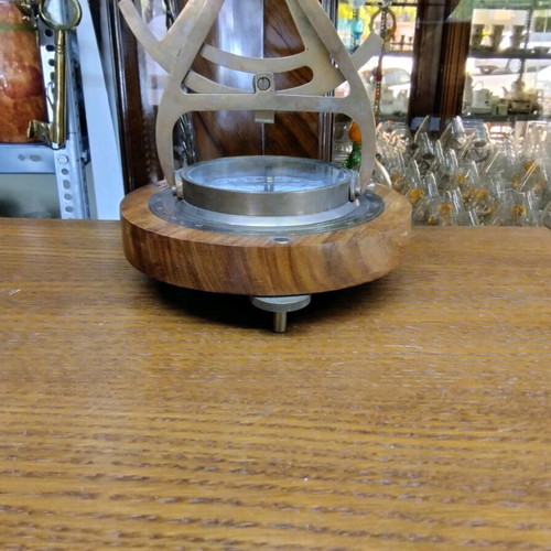 Antique brass telescope with compass like new