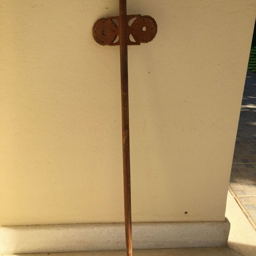 Authentic spinning distaff used, very old