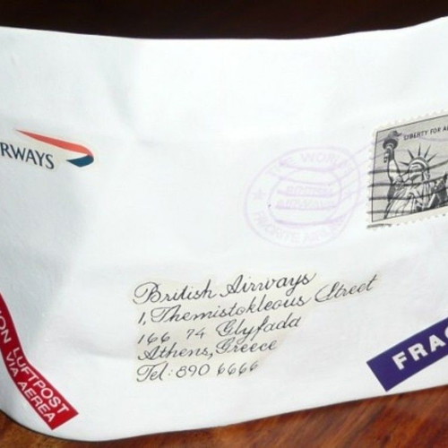 British Airways ceramic pencil holder new for office