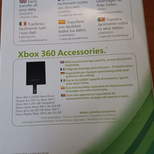 Hard Drive Transfer Cable Xbox 360 new, Microsoft