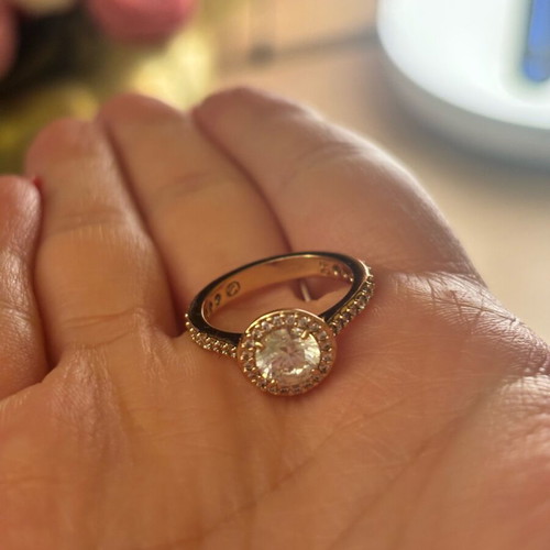 Swarovski ring new, size 50, pink gold