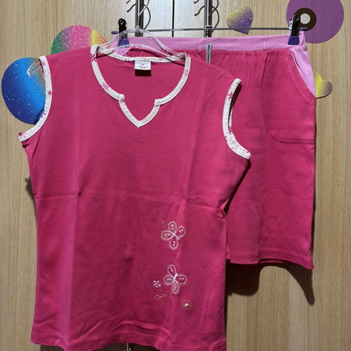 Cotton sleepwear set like new, pink, size M