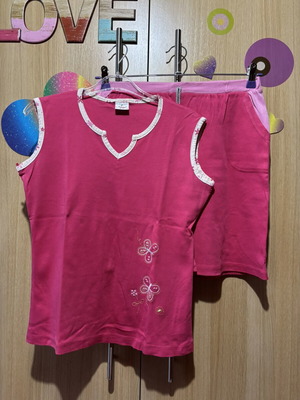 Cotton sleepwear set like new, pink, size M