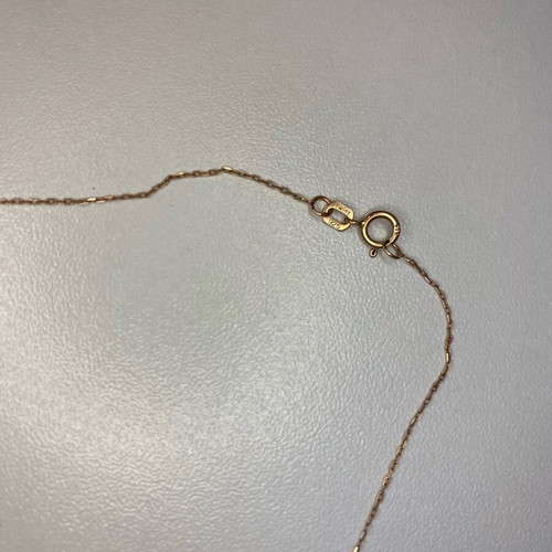 925 Gold Plated Necklace with Round Design and Black Zircons Pink Gold