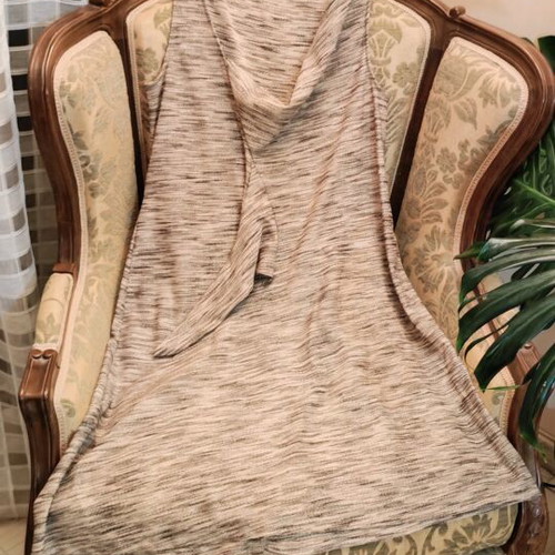 Stefanel elegant lurex knit dress sleeveless, like new, beige and brown