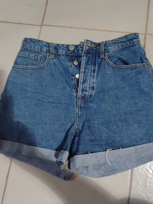 Stradivarius denim shorts used, size M 38 10, blue