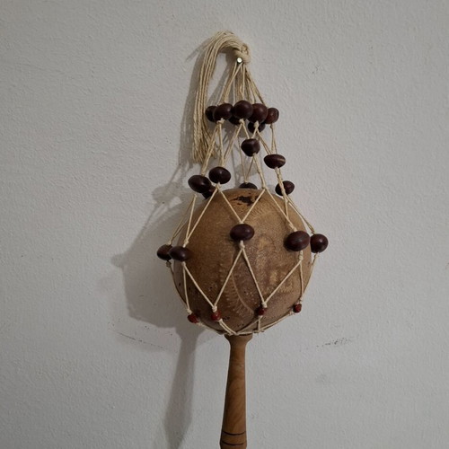 Shekere Handmade Maraca from Natural Gourd Used