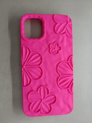 iPhone 11 Pull & Bear Puffy Floral Case new, hot pink