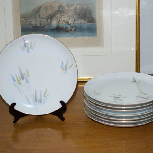 Eschenbach 6 collectible dessert plates made of German porcelain