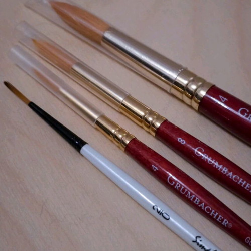 Watercolor Painting Brushes for Clay and Pottery New with Wooden Box