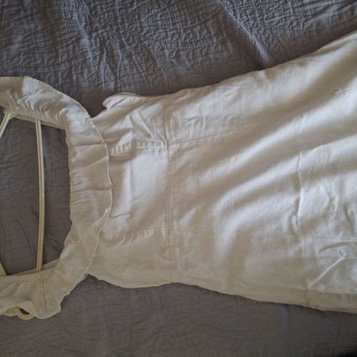 Linen dress small, used, white
