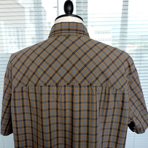 Jack Wolfskin Mens Brown Checked Organic Cotton Shirt XXL like new