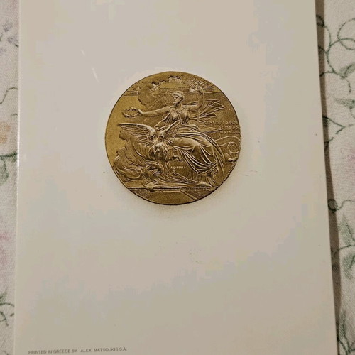 Commemorative ELTA stamp folder for 100 years Olympic Games new