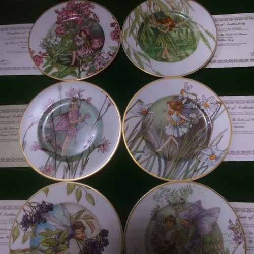 Bradex Plates 8 pcs Villeroy Boch Fairies in the Flowers and Fields new