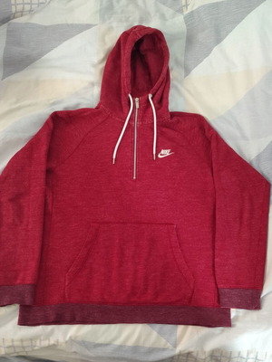 Nike Half Zip Hoodie like new, red, size L