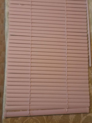 Vinyl window blind muted pink, size 46x77cm with mounts and screws