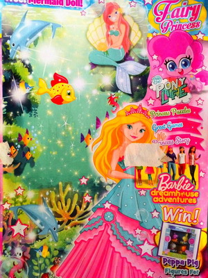 Children's Quiz and Puzzle Magazine used, Mermaid Barbie Adventures
