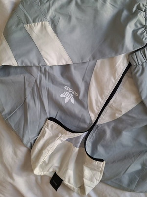 Adidas jacket like new, white and grey, size M