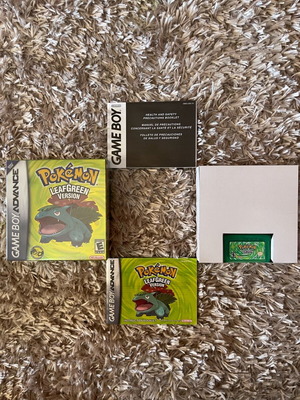Pokemon Leaf Green cartridge game like new for Game Boy Advance