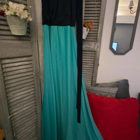 Makis Tselios Fashion dress like new, blue and green, size L